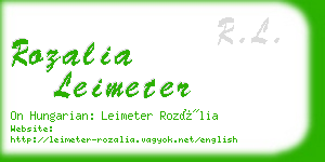 rozalia leimeter business card
